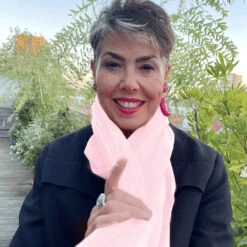 Pastel Pink Cashmere And Silk Wrap -Elegant Scarf Store IMG 9426