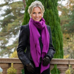 Amethyst Cashmere And Silk Wrap 8 Amethyst Cashmere And Silk Wrap -Elegant Scarf Store amethest purple cashmere silk wrap 3