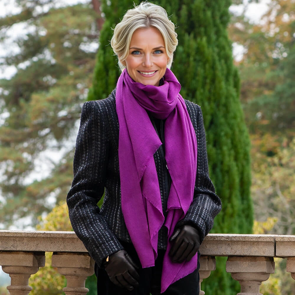 Amethyst Cashmere And Silk Wrap 5 Amethyst Cashmere And Silk Wrap - Image 3