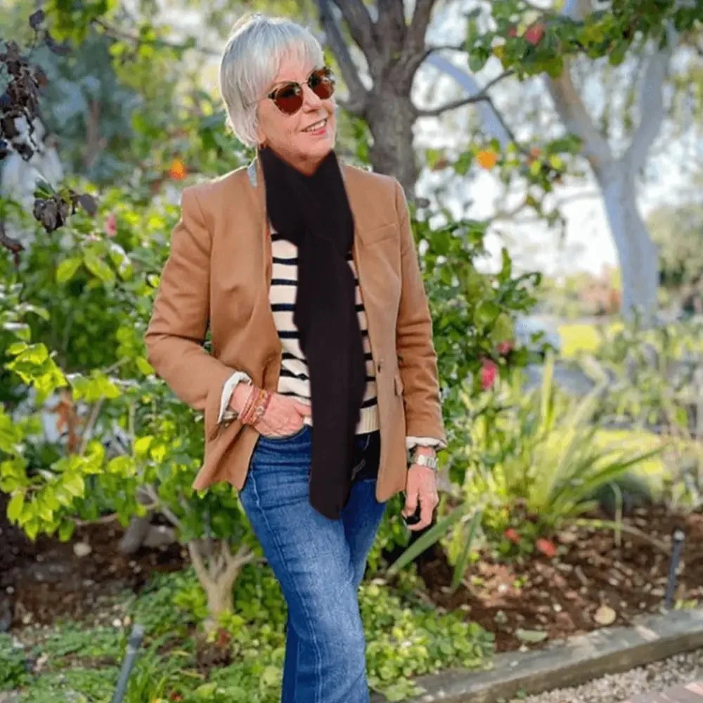 Classic Black Cashmere And Silk Scarf 4 Classic Black Cashmere And Silk Scarf - Image 2