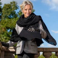 Sable Black Gossamer Cashmere Shawl -Elegant Scarf Store black gossamer cashmere shawl 2 1d2cc472 7005 44db a5c1 a777736336bc