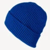 Sapphire Blue Rib Knit Cashmere Beanie -Elegant Scarf Store blue cashmere beanie
