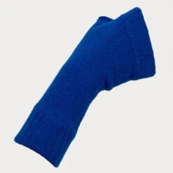 Ladies Sapphire Blue Cashmere Mittens -Elegant Scarf Store blue cashmere mittens 2