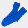 Ladies Sapphire Blue Cashmere Socks -Elegant Scarf Store blue womens cashmere socks 1