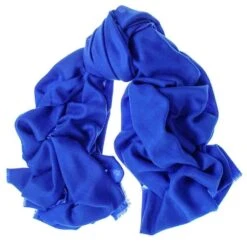Cobalt Blue Handwoven Cashmere Shawl -Elegant Scarf Store bright blue cashmere shawl 1