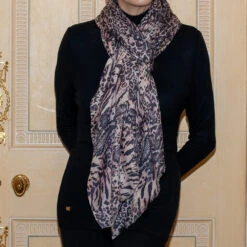 PRE ORDER: Wild Fusion Brown Animal Print Cashmere And Silk Wrap 9 PRE ORDER: Wild Fusion Brown Animal Print Cashmere And Silk Wrap -Elegant Scarf Store brown animal print cashmere wrap 3
