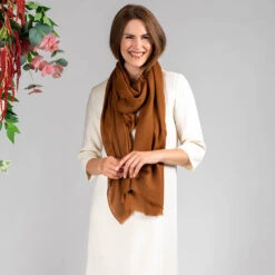 Auburn Lights Cashmere And Silk Wrap -Elegant Scarf Store brown cashmere silk wrap 4 24df9069 918b 4342 ad6a e2b2e544f4ce