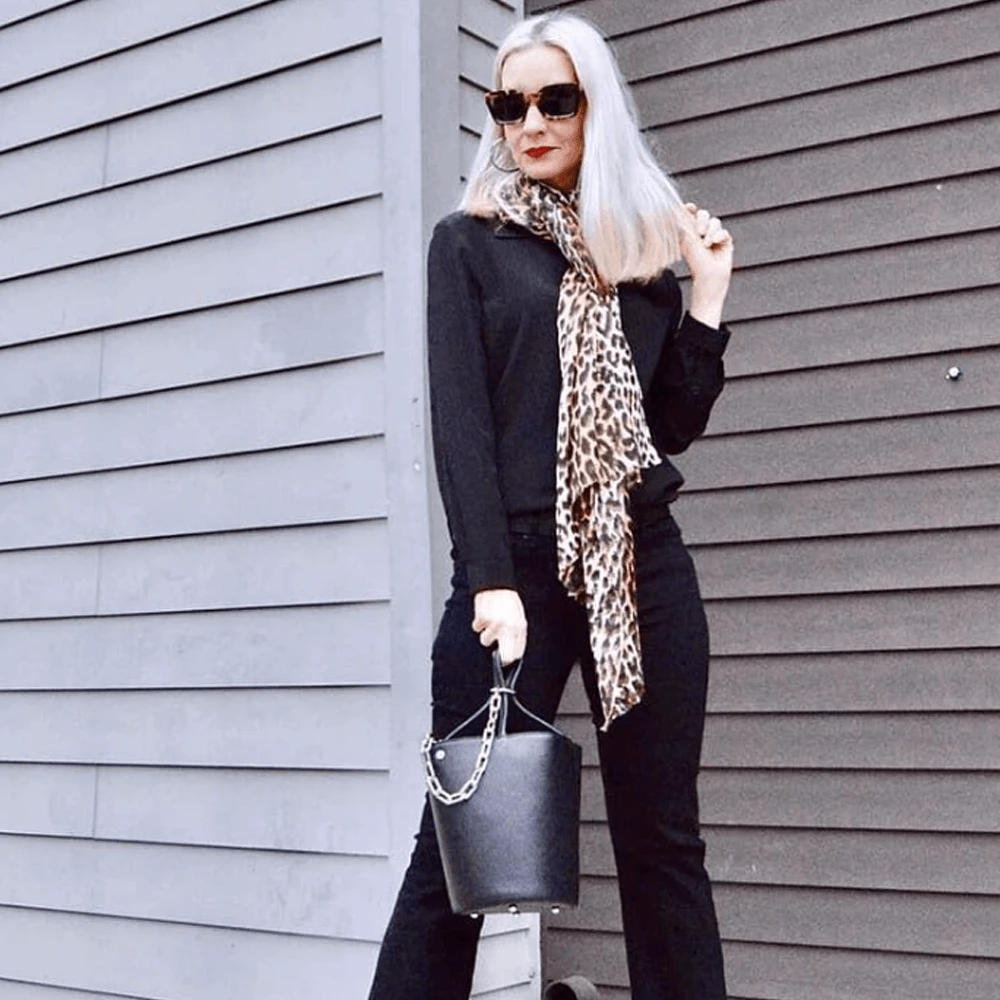 Brown Leopard Print Cashmere And Silk Scarf 8 Brown Leopard Print Cashmere And Silk Scarf - Image 6