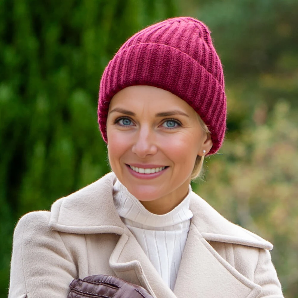 Burgundy Luxe Italian Cashmere Beanie 5 Burgundy Luxe Italian Cashmere Beanie - Image 3