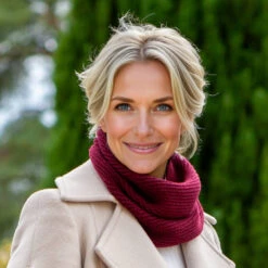 Burgundy Luxe Italian Cashmere Collar