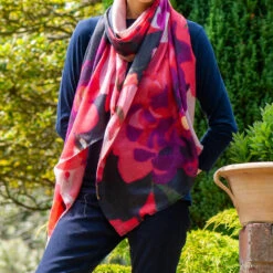 The Liberty Print Floral Quartet - Chatsworth Bloom Cashmere And Silk Wrap