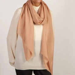 The Spice Route Quintet - Cinnamon Cashmere And Silk Wrap -Elegant Scarf Store cinnamon cashmere silk wrap 2