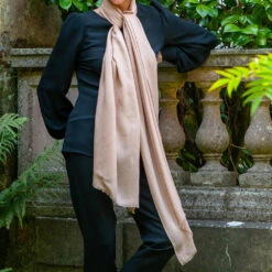 The Spice Route Quintet - Cinnamon Cashmere And Silk Wrap -Elegant Scarf Store cinnamon cashmere silk wrap 6