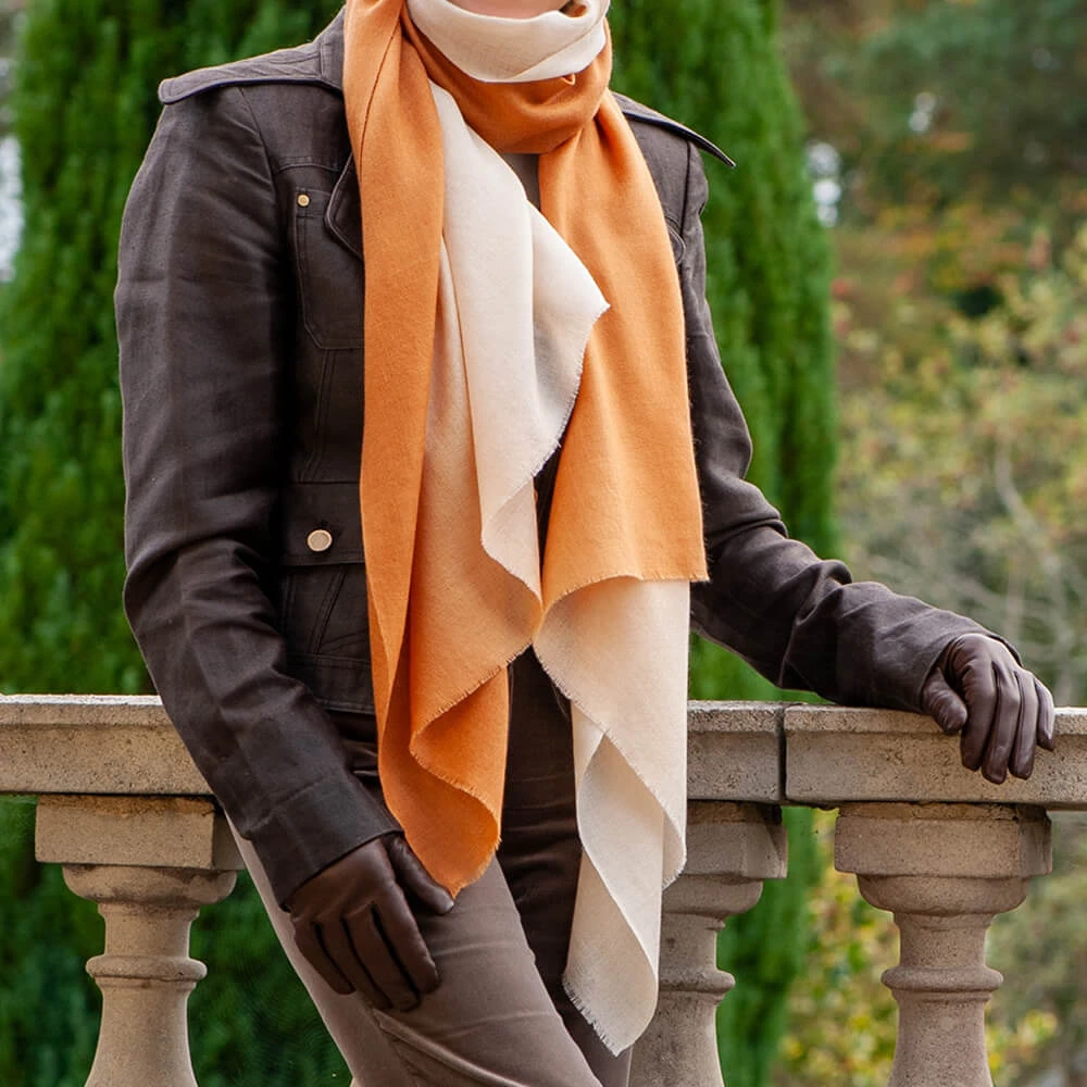 Cream To Caramel Cashmere And Silk Wrap 3 Cream To Caramel Cashmere And Silk Wrap