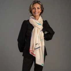 Ikat Edged Cream Pashmina Cashmere Shawl -Elegant Scarf Store cream ikat cashmere shawl 1 c776e9ce 206e 4f37 a162 4490a97fcb8a