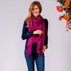 Japanese Violet Cashmere And Silk Wrap -Elegant Scarf Store damson cashmere silk wrap 2