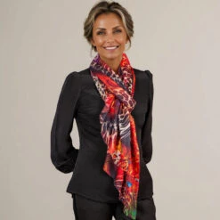 Echoes Of The Wild - Wildfire Blaze Cashmere And Silk Wrap 11 Echoes Of The Wild - Wildfire Blaze Cashmere And Silk Wrap -Elegant Scarf Store echoes wild 2