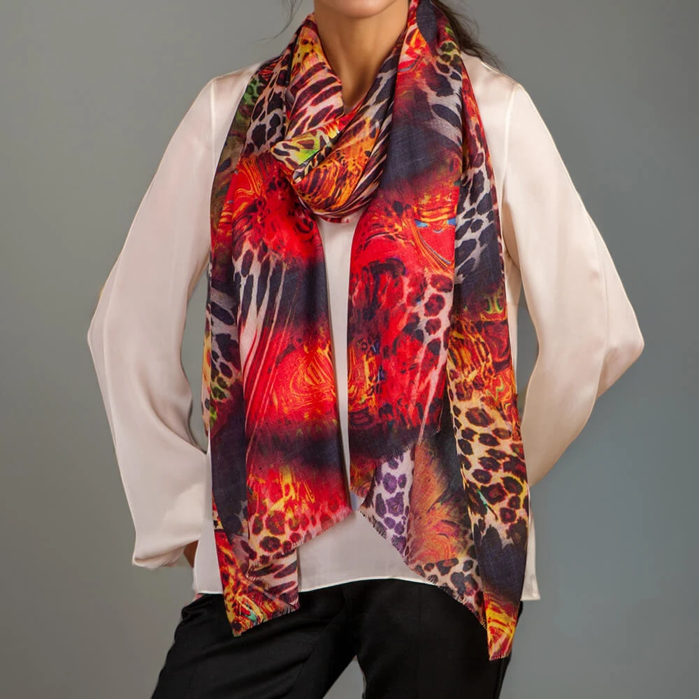 Echoes Of The Wild - Amber Trail Cashmere And Silk Wrap 9 Echoes Of The Wild - Amber Trail Cashmere And Silk Wrap - Image 7