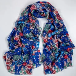 PRE ORDER: The Liberty ‘Art Nouveau’ Quintet - Electric Nouveau Cashmere And Silk Wrap -Elegant Scarf Store electric print cashmere wrap 4