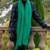 Emerald Green Cashmere And Silk Wrap -Elegant Scarf Store emerald green cashmere silk wrap 1