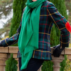 Emerald Green Cashmere And Silk Wrap -Elegant Scarf Store emerald green cashmere silk wrap 3