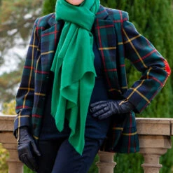Emerald Green Cashmere And Silk Wrap -Elegant Scarf Store emerald green cashmere silk wrap 5