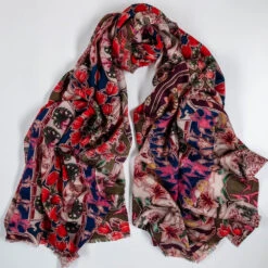 PRE ORDER: The Liberty ‘Art Nouveau’ Quintet - Flower Fete Cashmere And Silk Wrap -Elegant Scarf Store flower fete print cashmere wrap 4