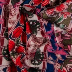 PRE ORDER: The Liberty ‘Art Nouveau’ Quintet - Flower Fete Cashmere And Silk Wrap -Elegant Scarf Store flower fete print cashmere wrap 5