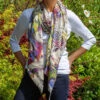 Echoes Of The Wild - Frosted Safari Cashmere And Silk Wrap -Elegant Scarf Store frosted safari mood