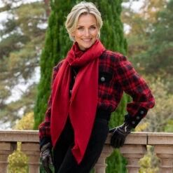 Garnet Red Cashmere And Silk Wrap -Elegant Scarf Store garnet red cashmere silk wrap 3