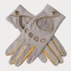 Supersoft Cream And Gold Nappa Leather Driving Gloves