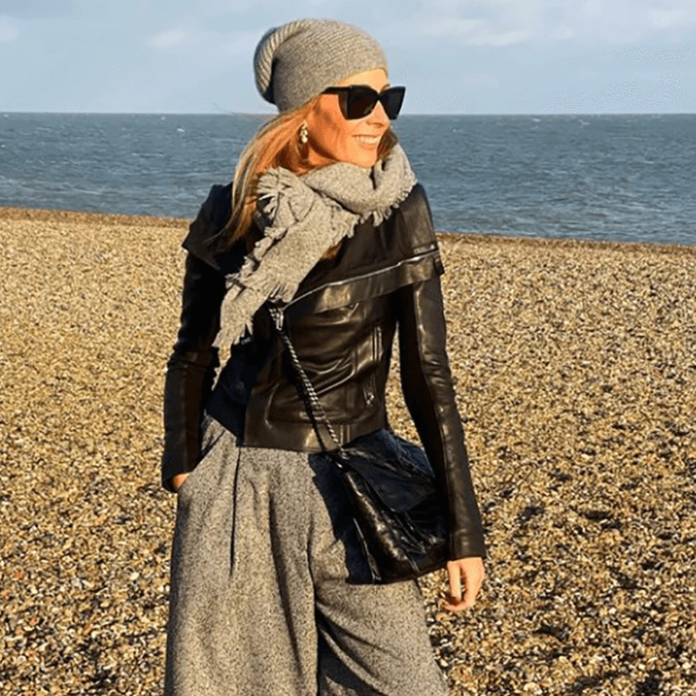 Super Luxe Dove Grey Basket Weave Cashmere Shawl 4 Super Luxe Dove Grey Basket Weave Cashmere Shawl - Image 2