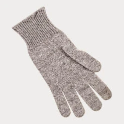 Elegant Scarf Store -Elegant Scarf Store grey cashmere touch gloves 2