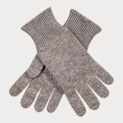 Elegant Scarf Store 28 Men’s Grey Touch Screen Cashmere Gloves