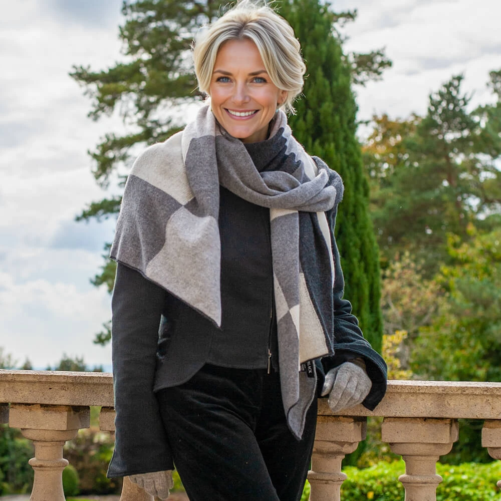 The Check Set - Mono Tones Italian Cashmere Scarf 4 The Check Set - Mono Tones Italian Cashmere Scarf - Image 2