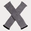 Grey And Black Cashmere Arm Warmers