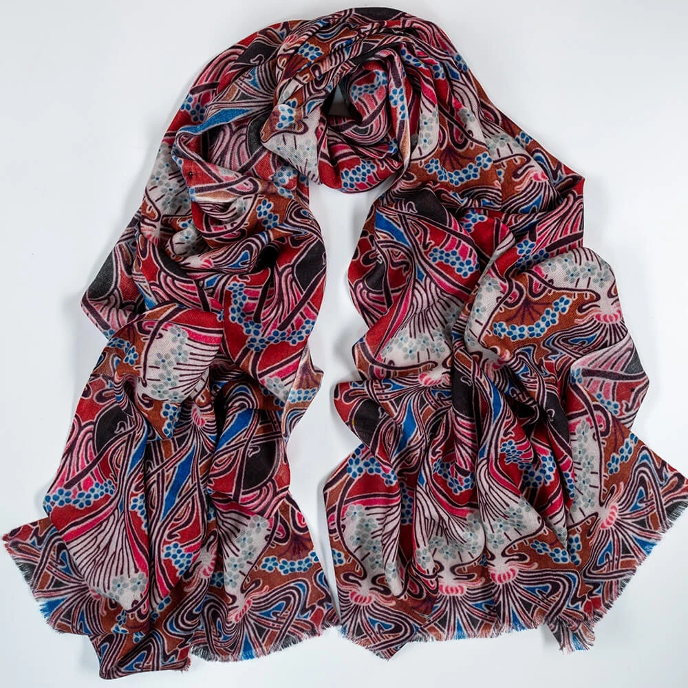 PRE ORDER: The Liberty ‘Art Nouveau’ Quintet - Ianthe Cashmere And Silk Wrap 6 PRE ORDER: The Liberty ‘Art Nouveau’ Quintet - Ianthe Cashmere And Silk Wrap - Image 4