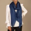 Indigo Blue Cashmere And Silk Wrap 2 Indigo Blue Cashmere And Silk Wrap -Elegant Scarf Store indigo blue cashmere silk wrap 2
