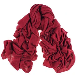Oversized Burgundy Cashmere Knit Scarf -Elegant Scarf Store large burgundy cashmere scarf 1