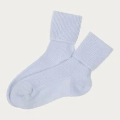 Barely Blue Cashmere Bed Socks