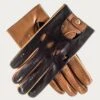 Black And Tan Leather Driving Gloves -Elegant Scarf Store mens black brown leather driving gloves