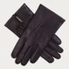 Men's Black Cashmere Lined Leather Gloves 2 Men's Black Cashmere Lined Leather Gloves -Elegant Scarf Store mens cashmere lined black leather gloves