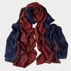 Navy To Burgundy Shaded Cashmere And Silk Wrap 14 Navy To Burgundy Shaded Cashmere And Silk Wrap -Elegant Scarf Store navy burgundy cashmere silk scarf 9