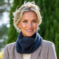 Navy Luxe Italian Cashmere Collar