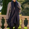 Navy Blue Cashmere Shawl