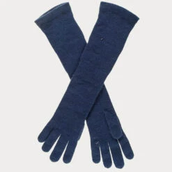 Navy Cashmere Shawl And Long Cashmere Gloves Set 8 Navy Cashmere Shawl And Long Cashmere Gloves Set -Elegant Scarf Store navy cashmere shawl cashmere gloves set 2