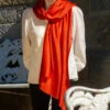 Terracotta Orange Modal Wrap -Elegant Scarf Store orange modal wrap 1