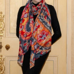 The Liberty Print Quartet – The Paisley Cashmere And Silk Wrap -Elegant Scarf Store paisley print cashmere wrap 2