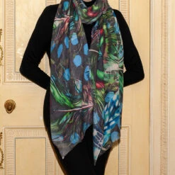 The Liberty Print Quartet – The Peacock Cashmere And Silk Wrap