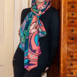 The Liberty Print Quartet – The Pineapple Cashmere And Silk Wrap 12 The Liberty Print Quartet – The Pineapple Cashmere And Silk Wrap -Elegant Scarf Store pineapple print cashmere wrap 3